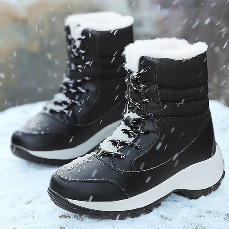 Snow Boots Plush Warm Ankle Boots For Women Winter Shoes - Mubimart