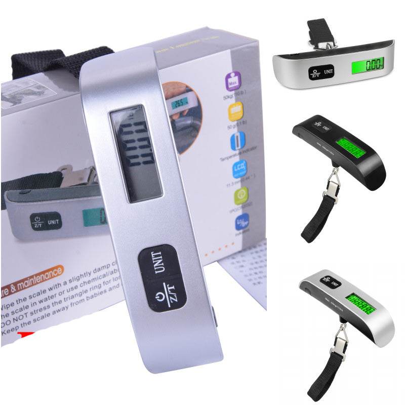 50kg Lcd Luggage Scale Electronic Digital Portable Suitcase Travel Scale Weighs Baggage Bag Hanging Scales Balance Weight - Mubimart