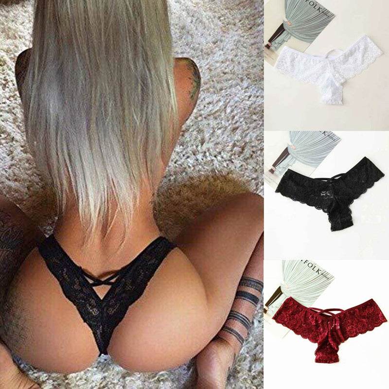 Thong Sexy Lingerie Ladies Underwear Seamless Lace Panties Bikini Panties Thong Panties Briefs Tan a Women's Thong S-3XL - Mubimart