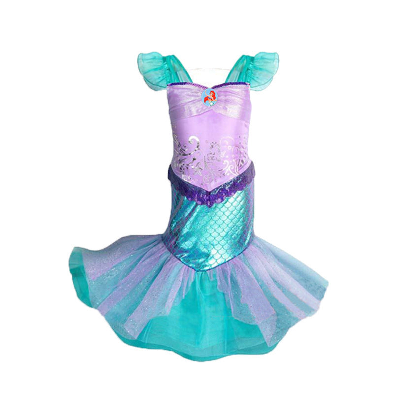 Princess Dress Mermaid Dress Sea Birthday Prom Performance Dress Performance Costume - Mubimart -  