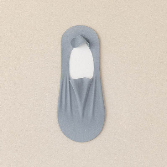 Thin Solid Color Bottom Super Low Cut Invisible Socks - Mubimart