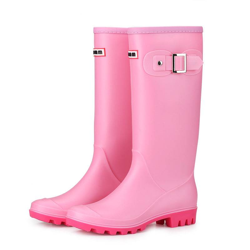 High rain boots buckle - Mubimart