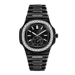 Herenmode Legering Band Diamant Geschenken Horloges