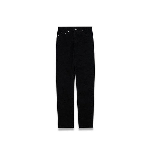 Pure Black Stretch Fit High Street Fit Men's Jeans - Mubimart