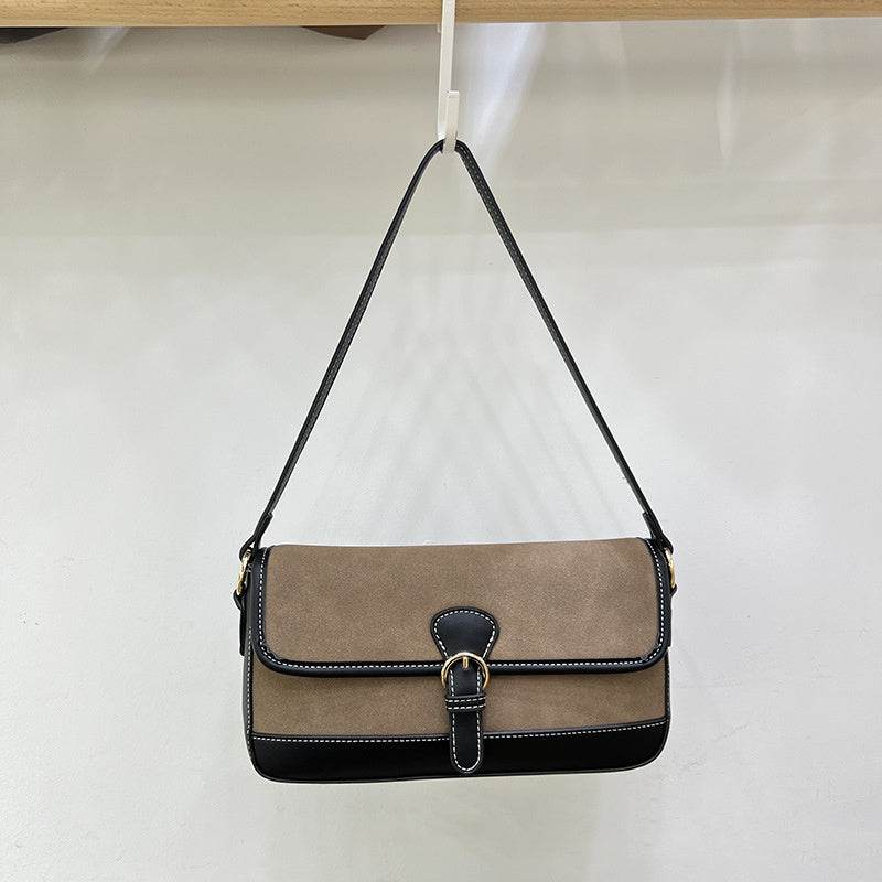 Women's Fashion Personality Splicing Zebra Pattern Satchel - Mubimart