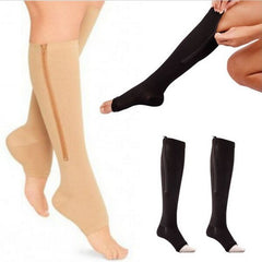 Plastic Calf Yoga Socks Compression Zipper Socks - Mubimart - Compression socks 