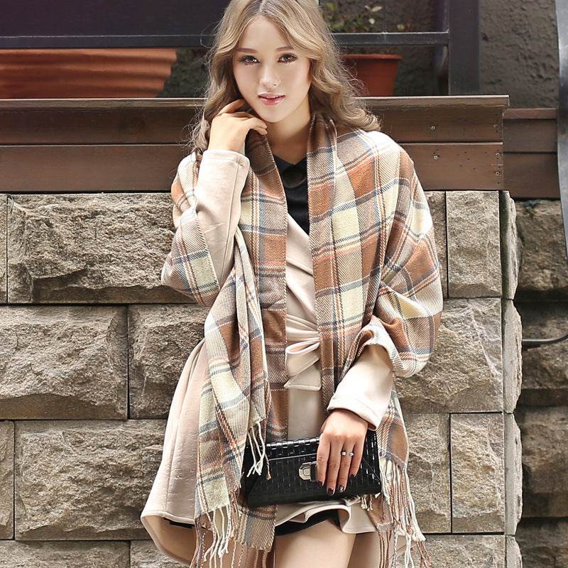 Thick and long unisex scarves - Mubimart