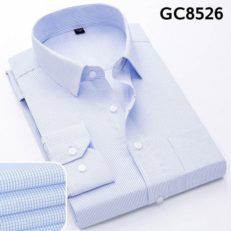 Faux linen men's shirt - Mubimart