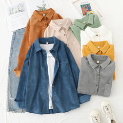 Loose long sleeve shirt jacket