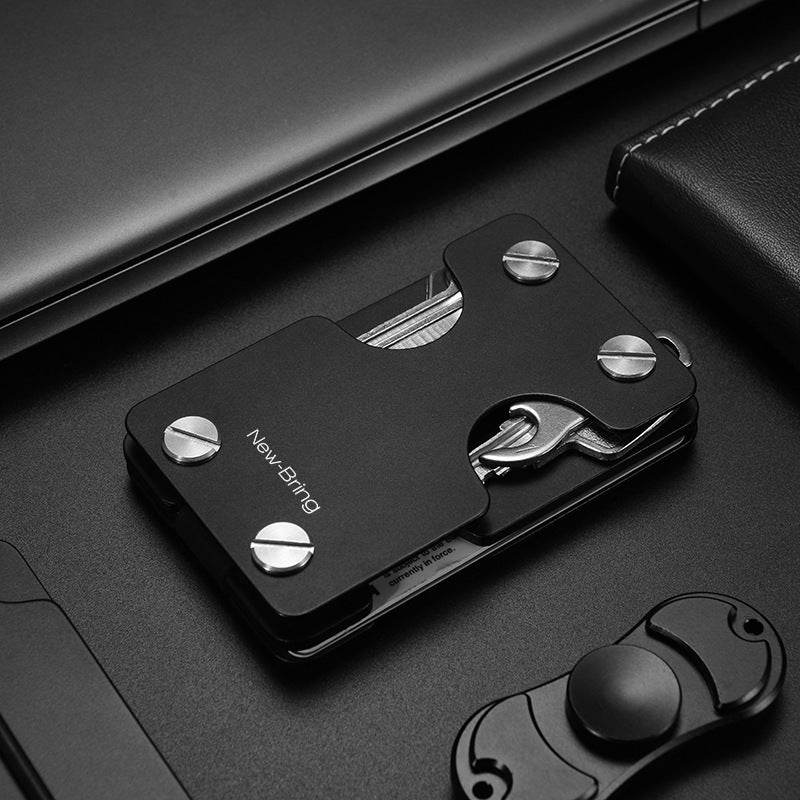 Mens Multifunctional Keychain Pendant Card Case - Mubimart