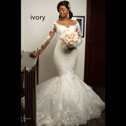 Fashion African Mermaid Wedding Dresses - Mubimart