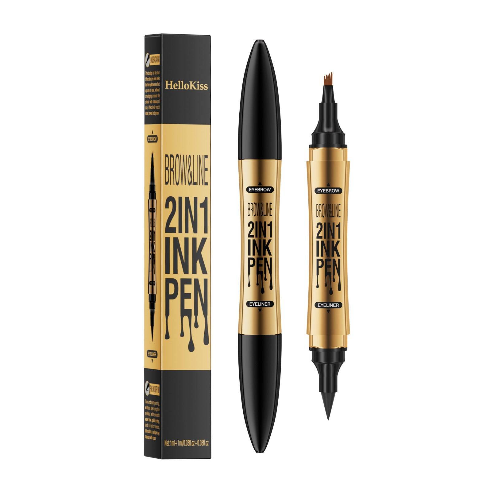 Eyeliner Eyebrow Pencil Two-in-one - Mubimart