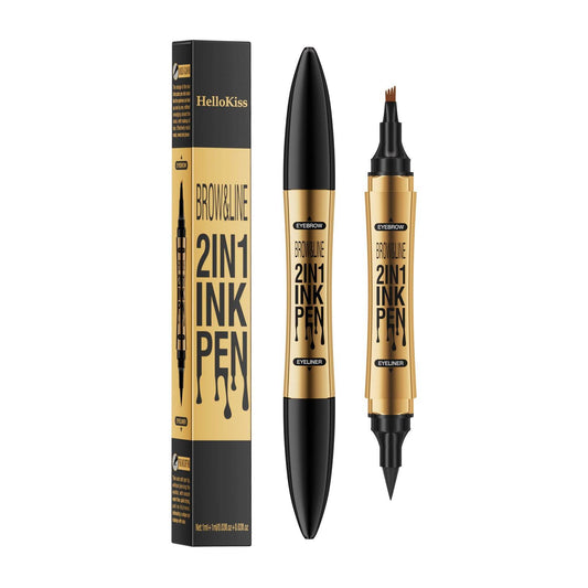 Eyeliner Eyebrow Pencil Two-in-one - Mubimart
