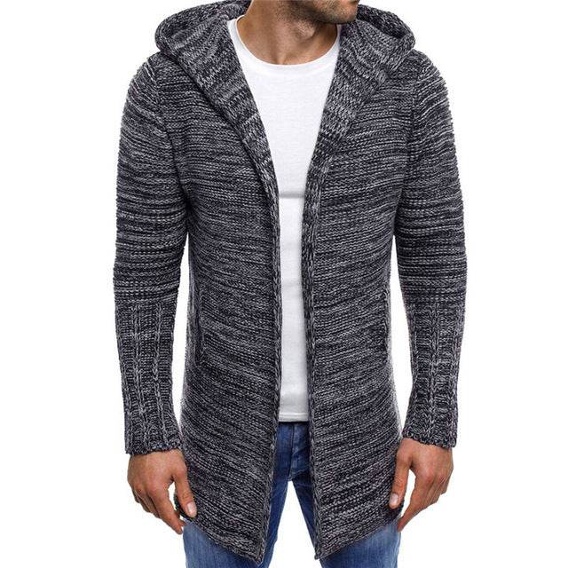 Mens Hoode Trench Cardigan Blouse Outwear Padded Down Winter - Mubimart