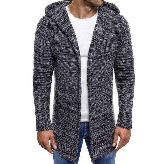 Mens Hoode Trench Cardigan Blouse Outwear Padded Down Winter - Mubimart