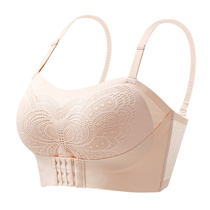 Front Closure Bra Strapless Wireless Push Up Anti-slip Bra - Mubimart -  