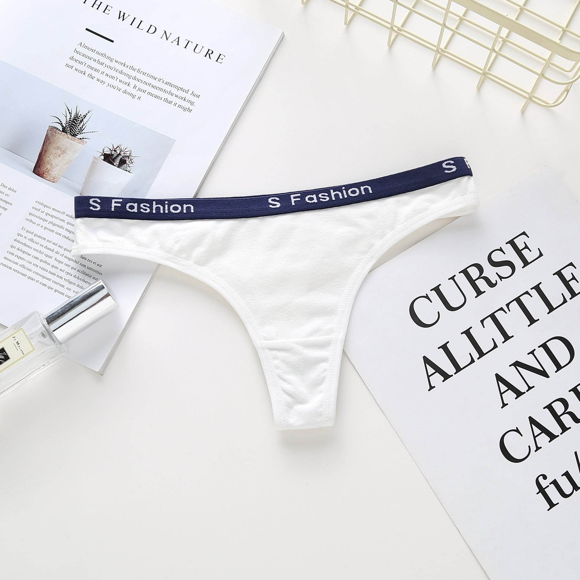 Women's cotton thong panties - Mubimart