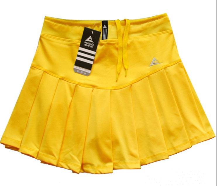 New Girls Tennis Skirts with Safety Shorts , Quick Dry Women Badminton Skirt - Mubimart