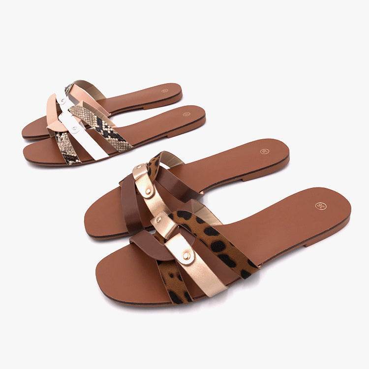 Flat bottom sandals - Mubimart