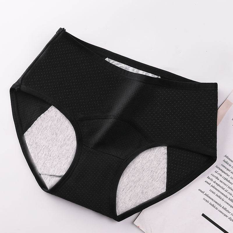 Menstrual Period Leak-Proof Big Aunt Pants Sanitary Cotton Antibacterial Breathable - Mubimart
