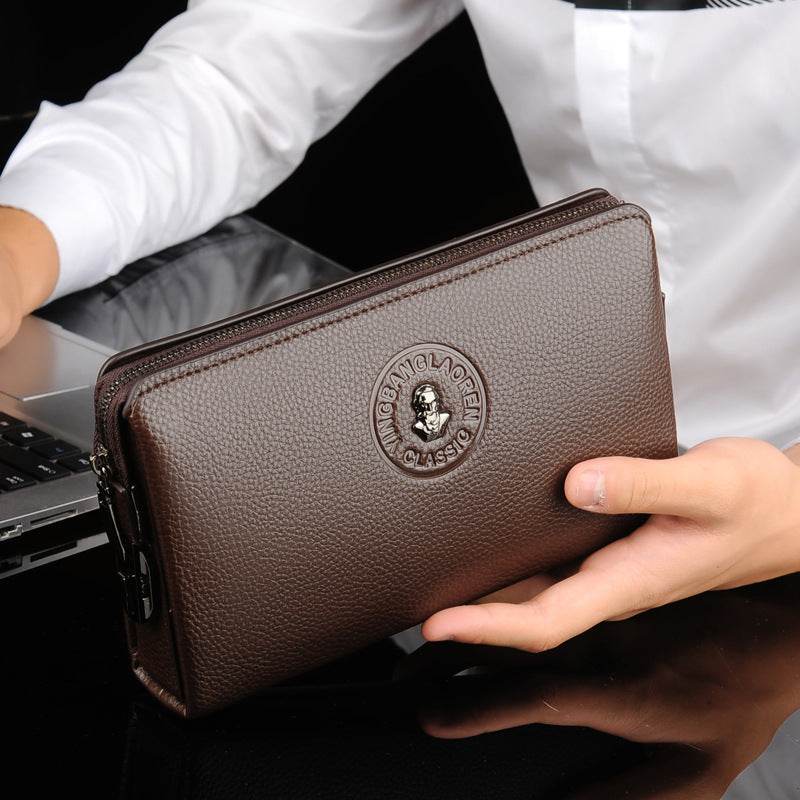 Men's Business Casual Clutch New Soft Leather Clutch - Mubimart