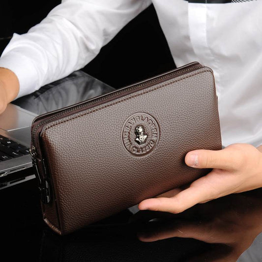 Men's Business Casual Clutch New Soft Leather Clutch - Mubimart