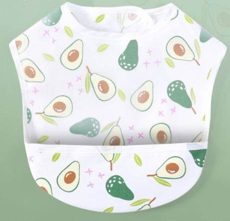 Cotton Baby Shape Bib EVA Bib Eating Clothes Waterproof Children - Mubimart