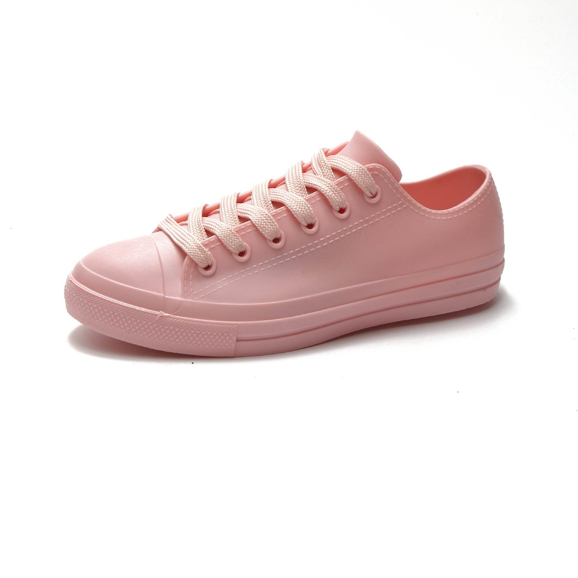 New Small White Shoes Women Low-Top Rain Boots Everyday Casual - Mubimart