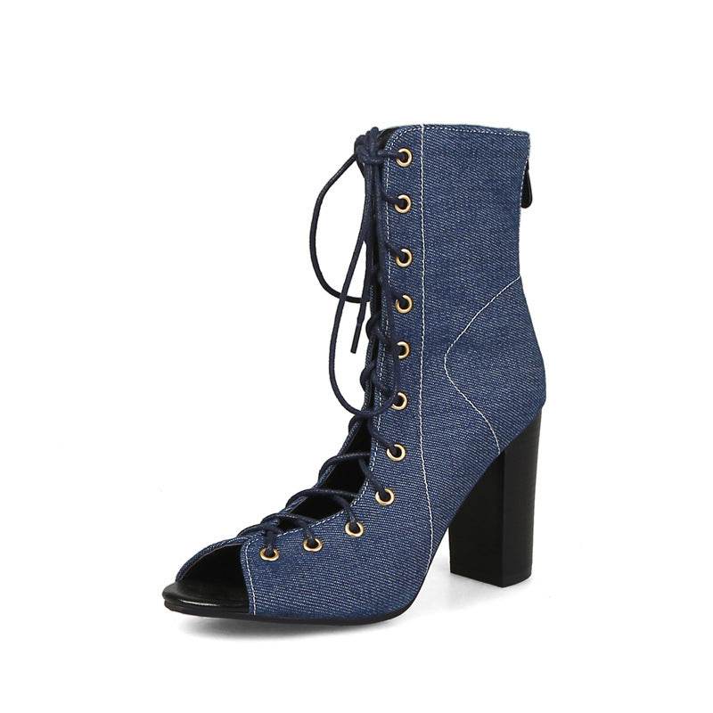 Denim high heels - Mubimart