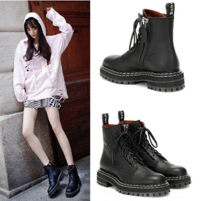 Martin boots women's platform locomotive booties - Mubimart