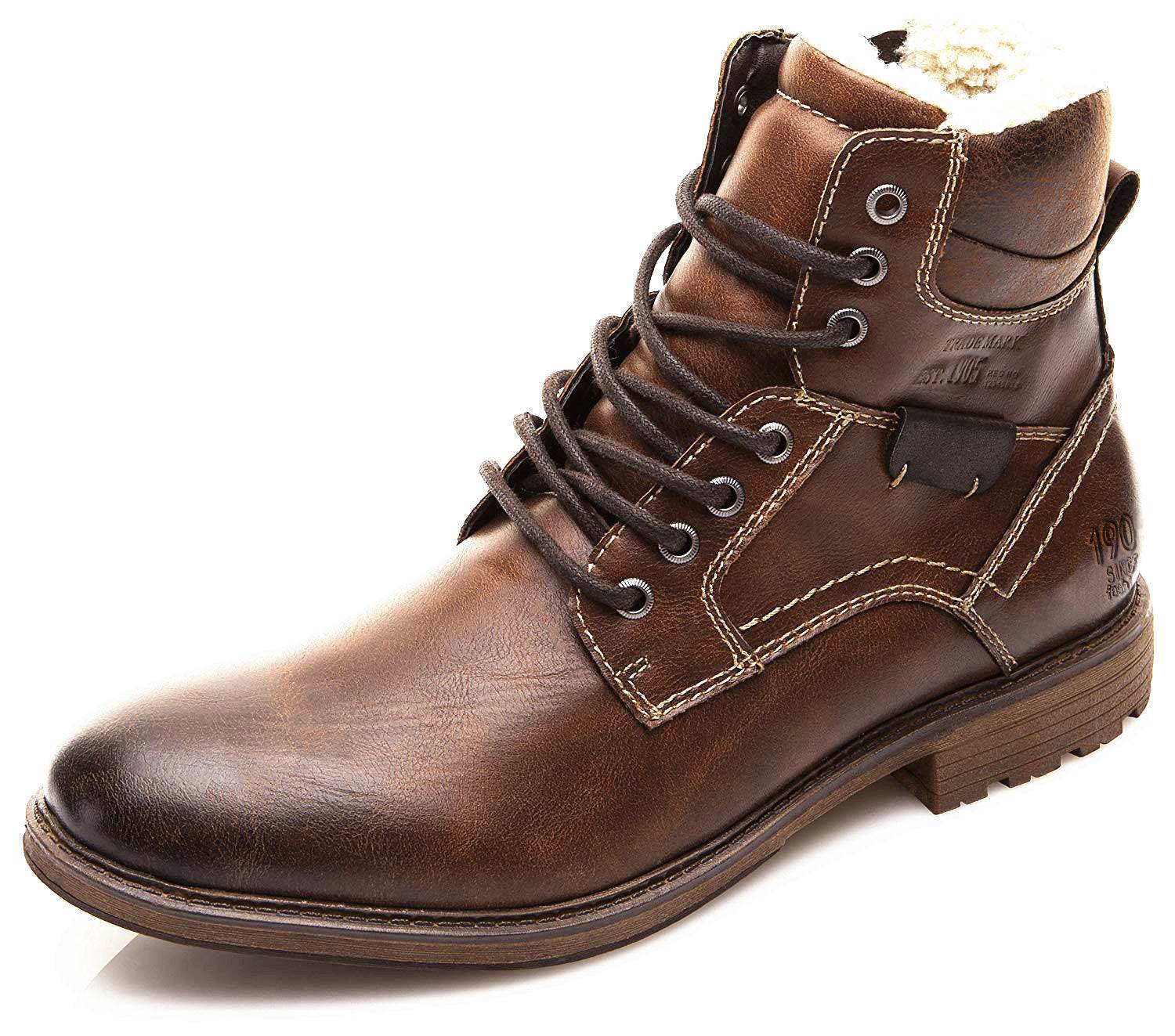 winter men warm shoes martin boots snow boots - Mubimart