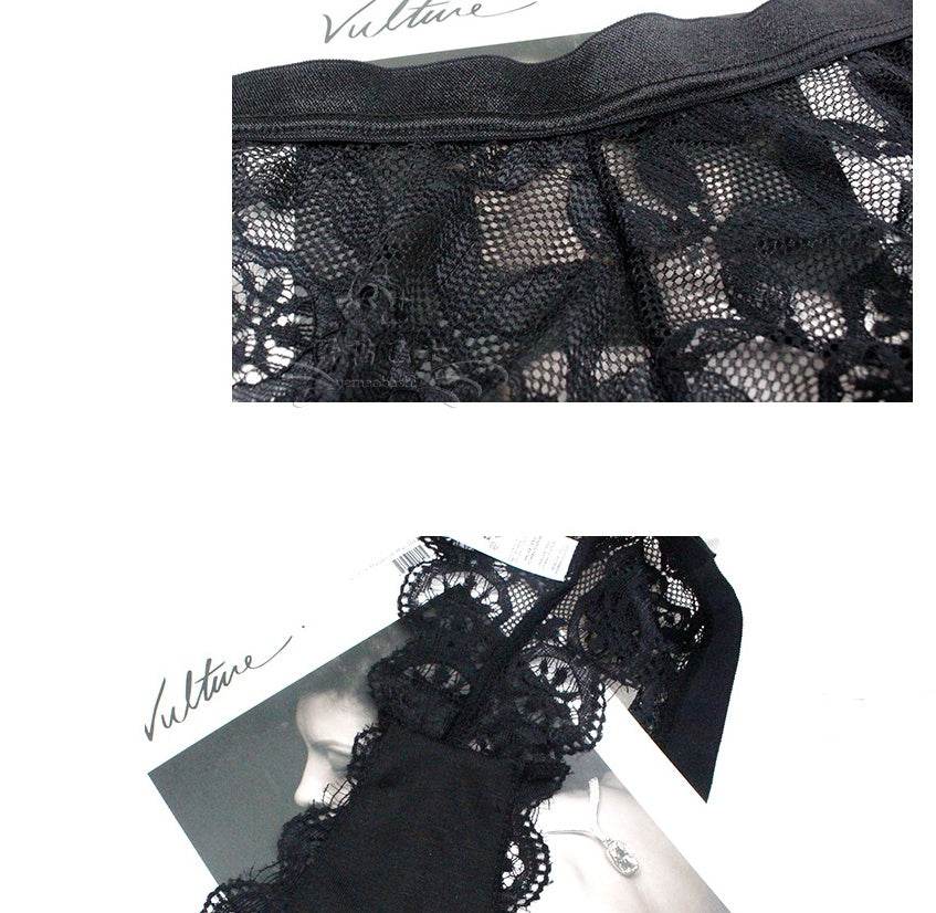 Bowknot lace thong - Mubimart