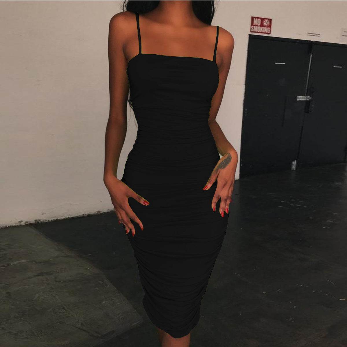 Summer sexy tight camisole dress - Mubimart