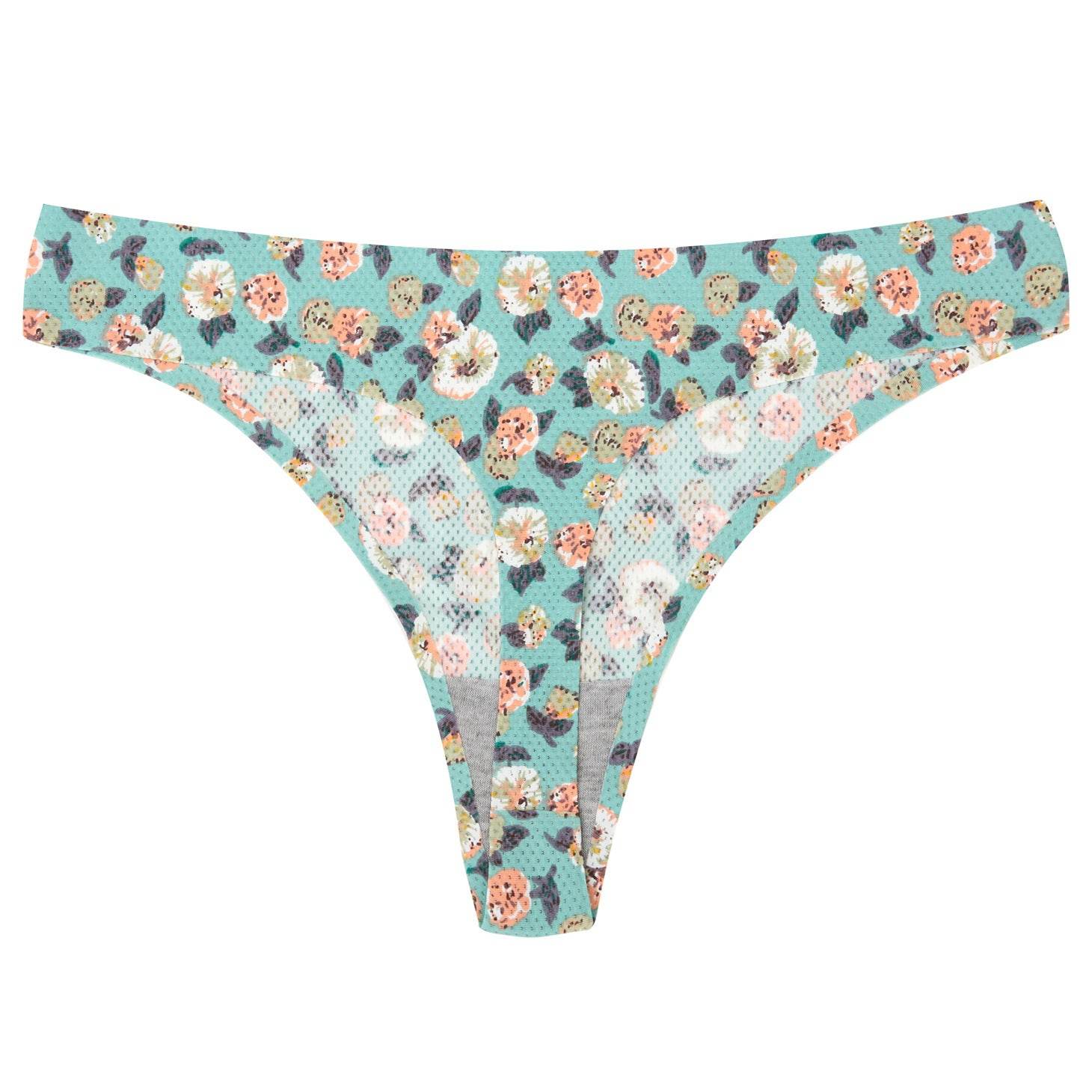 Breathable Printed Seamless Floral Briefs For Women - Mubimart