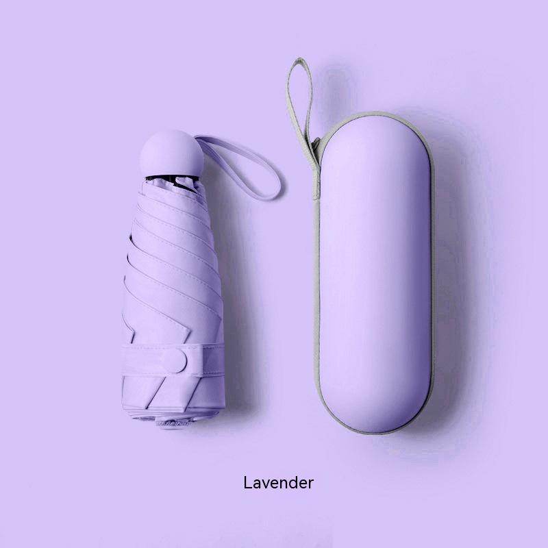 Mini Five-fold Umbrella Capsules Sun Umbrella Sun Protection UV Protection - Mubimart