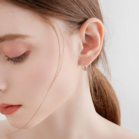 Axolotl Hoop Earrings for Women 925 Sterling Silver Axolotl Jewelry - Mubimart