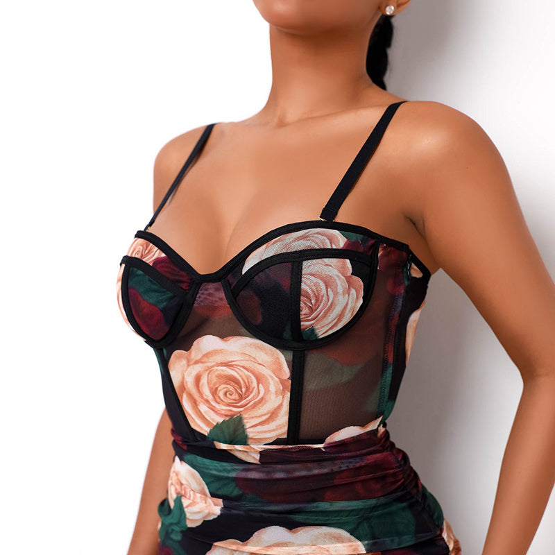 Fashion printed camisole - Mubimart -  