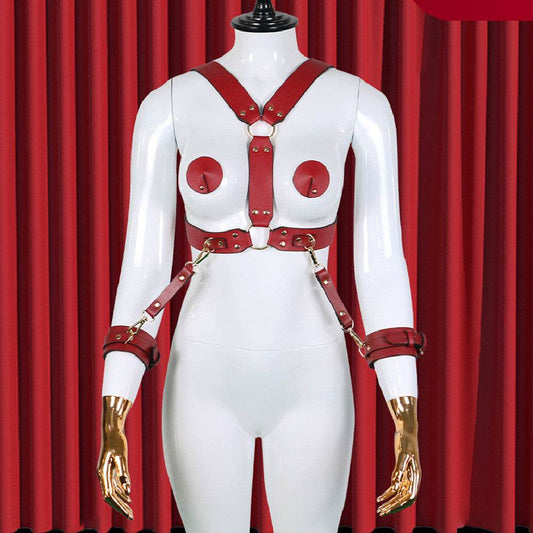 PU Leather Props Handcuffs Shapewear - Mubimart