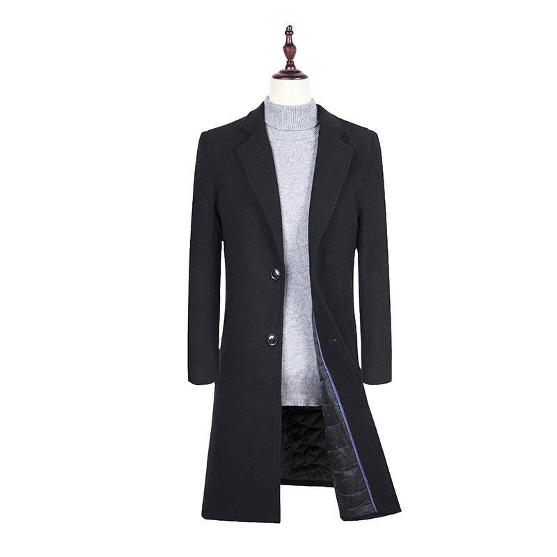 Plain wool trench coat - Mubimart