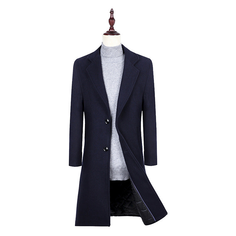 Plain wool trench coat