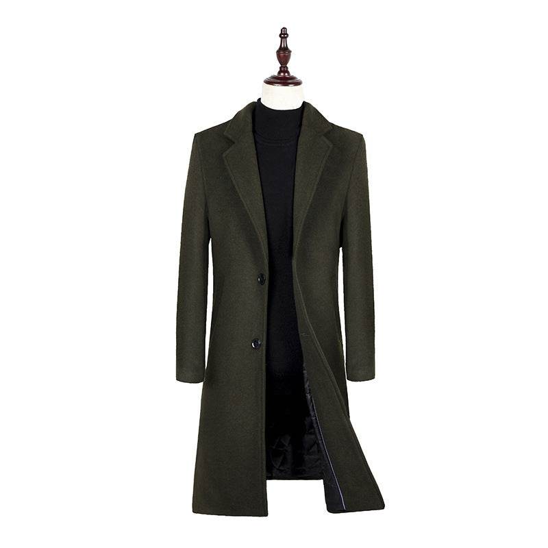 Plain wool trench coat - Mubimart