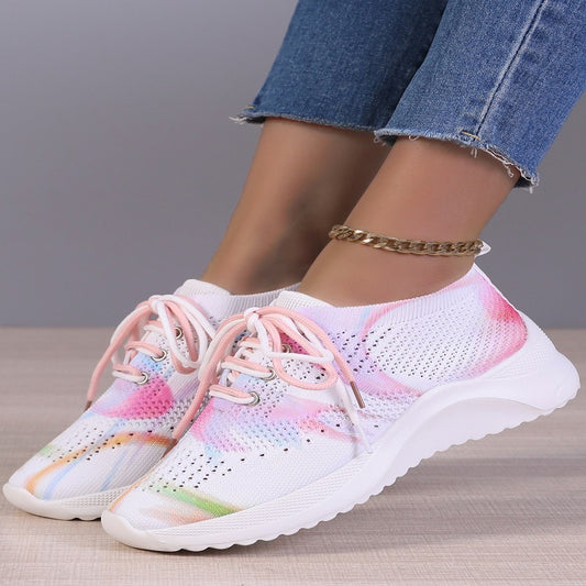 Sportschuhe Graffiti Bunt Damen