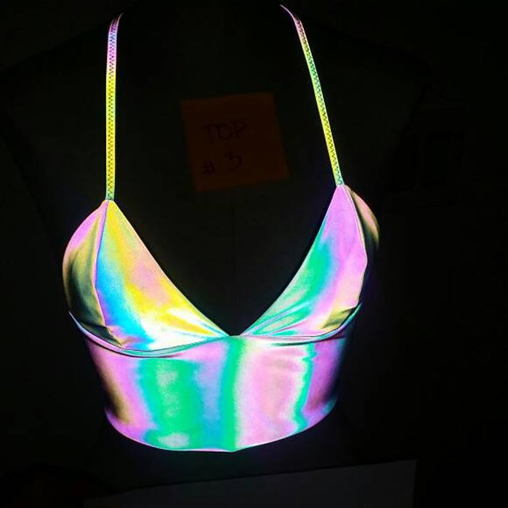 Laser reflective camisole - Mubimart -  