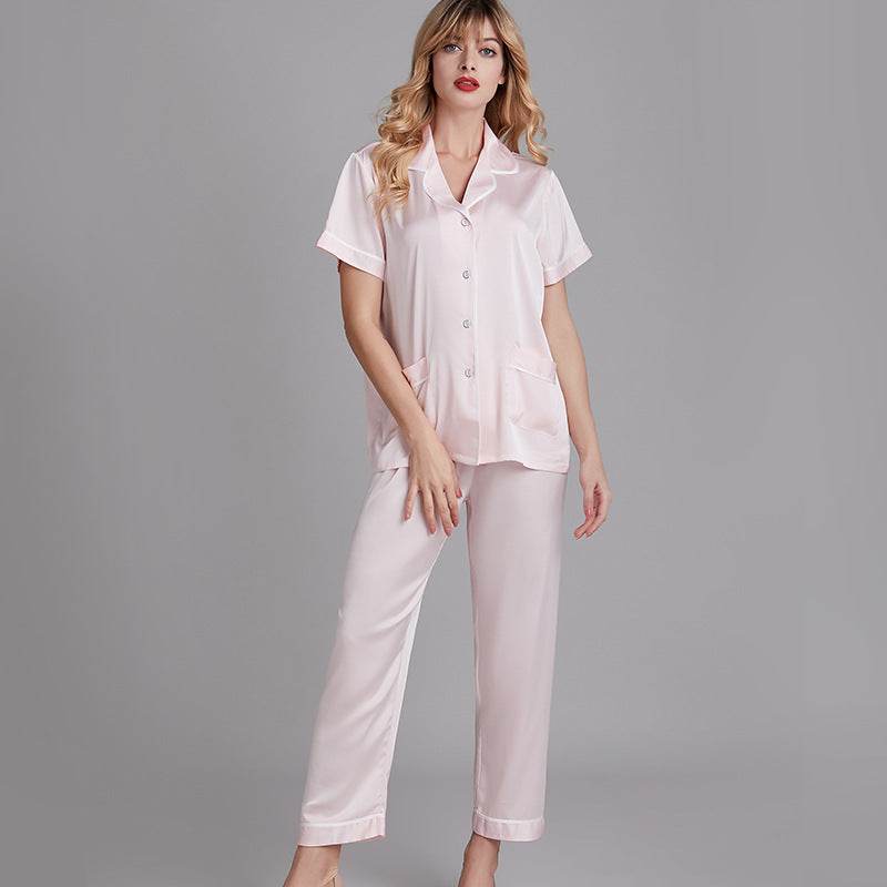 Summer large Pajama two piece suit - Mubimart
