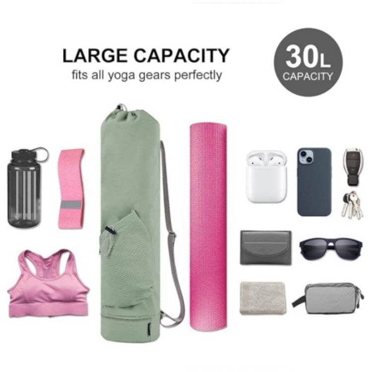Yoga Mat Bag With Water Bottle Pocket And Bottom Wet Bag Multifunction Storage Bag - Mubimart