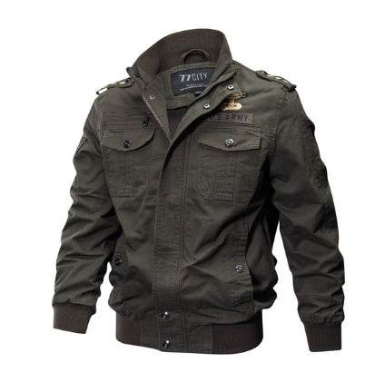 Plus Size Bomber Military Jacket Men Autumn Winter Outwear Casual Cotton Washed Coats Army Flight Tactical Jacket Male 5XL 6XL - Mubimart