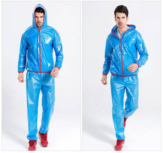 Split Raincoat Rain Gear Waterproof Riding Reflective Adult Raincoat Suit - Mubimart