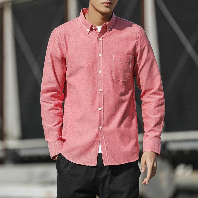 Slim shirt jacket long sleeve shirt - Mubimart