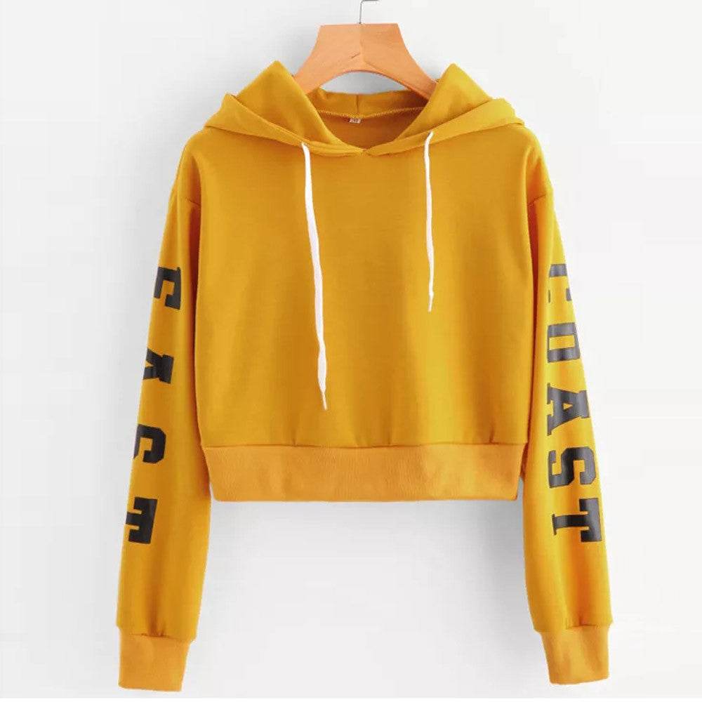 Crop pullover top sweatshirt women - Mubimart