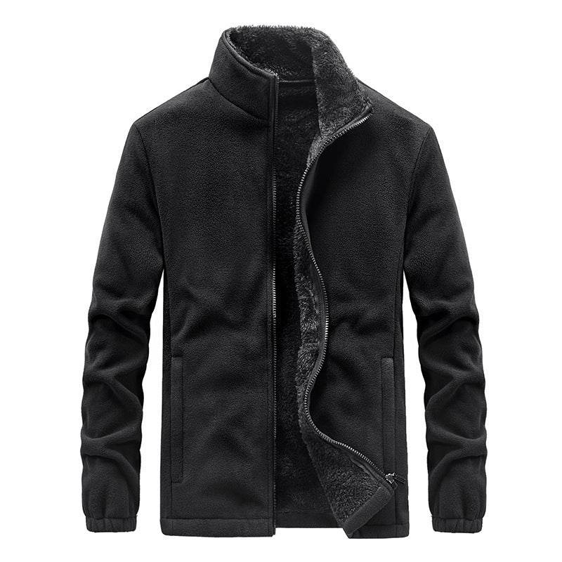 Polar Fleece Warm Sweatshirt Jacket Jacket Thicken Plus Fleece Men's Jacket - Mubimart